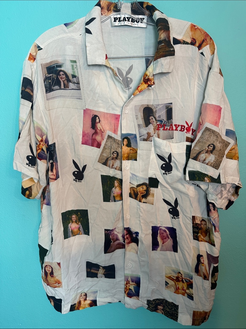 PLAYBOY By Pacsun Polaroid Button Down  Shirt M